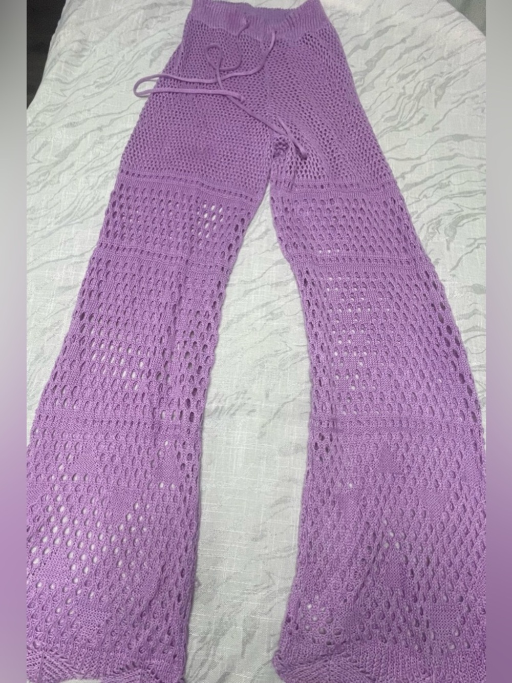 Shein Swim | Crochet Swim Cover Up | Color: lilac| Size: m